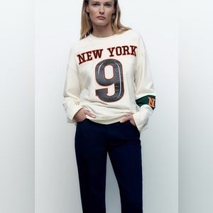 ZARA Varsity Long Sleeve Shirt